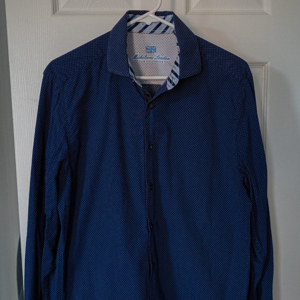 Michelsons London Dress Shirt Slim Fit Stretch